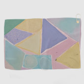 Serene Abstracts: Een Pasteldroom Golfhanddoek (Horizontaal)