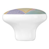 Serene Abstracts: Een Pasteldroom Keramische Knop (Zijkant)