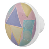 Serene Abstracts: Een Pasteldroom Keramische Knop (Rechts)