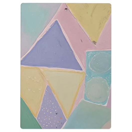 Serene Abstracts: Een Pasteldroom Klembord (Achterkant)