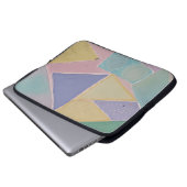 Serene Abstracts: Een Pasteldroom Laptop Sleeve (Voorkant onderkant)