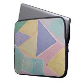 Serene Abstracts: Een Pasteldroom Laptop Sleeve (Voorkant Links)