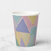 Serene Abstracts: Een Pasteldroom Papieren Bekers (Achterkant)