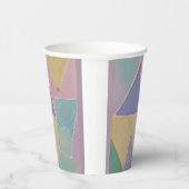Serene Abstracts: Een Pasteldroom Papieren Bekers (Rechts)