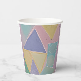 Serene Abstracts: Een Pasteldroom Papieren Bekers
