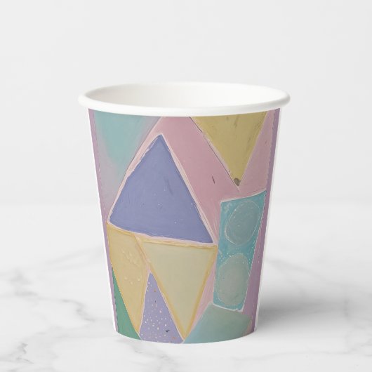 Serene Abstracts: Een Pasteldroom Papieren Bekers (Voorkant)