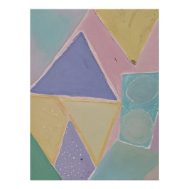 Serene Abstracts: Een Pasteldroom Perfect Poster