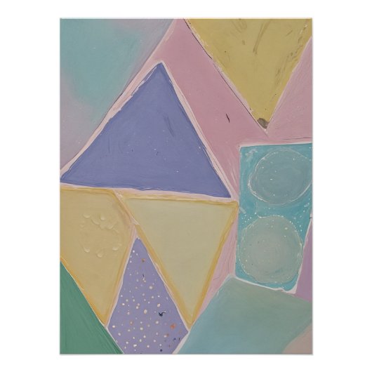 Serene Abstracts: Een Pasteldroom Perfect Poster (Voorkant)