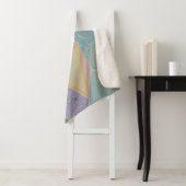Serene Abstracts: Een Pasteldroom Sherpa Deken (In situ)
