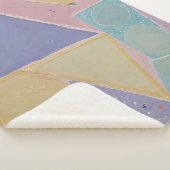 Serene Abstracts: Een Pasteldroom Sherpa Deken (3/4)