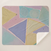 Serene Abstracts: Een Pasteldroom Sherpa Deken (Voorkant (horizontaal))