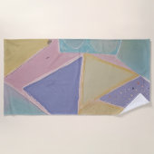 Serene Abstracts: Een Pasteldroom Strandlaken (Voorkant)