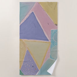 Serene Abstracts: Een Pasteldroom Strandlaken
