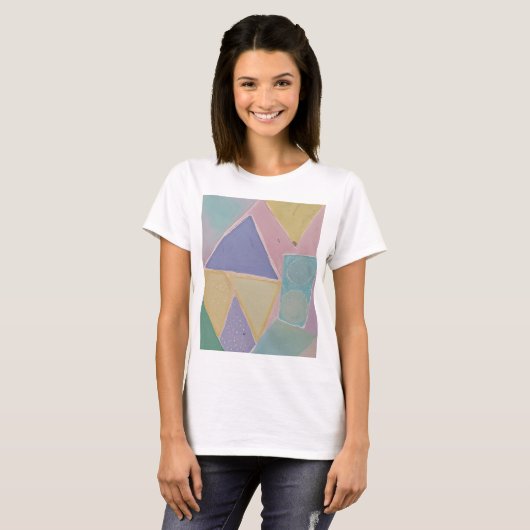 Serene Abstracts: Een Pasteldroom T-shirt (Voorkant volledig)
