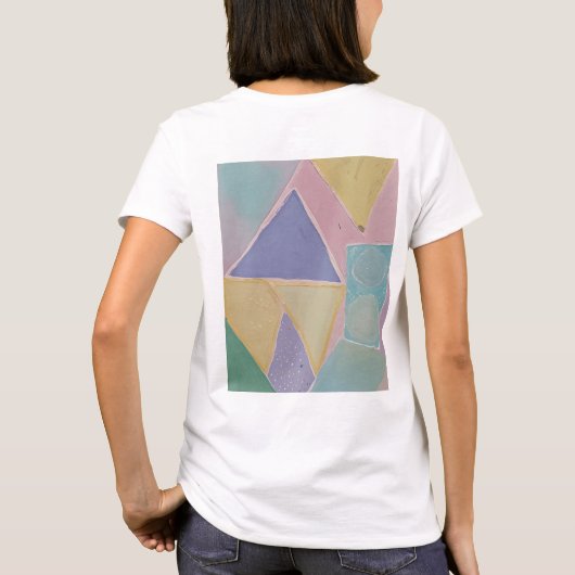 Serene Abstracts: Een Pasteldroom T-shirt (Achterkant)