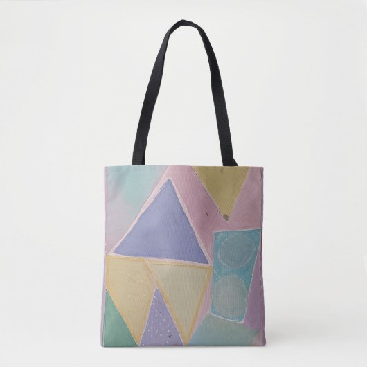 Serene Abstracts: Een Pasteldroom Tote Bag (Voorkant)