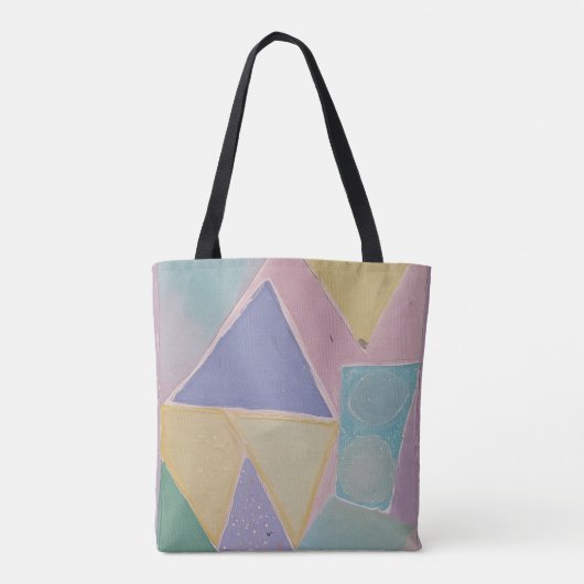 Serene Abstracts: Een Pasteldroom Tote Bag (Achterkant)