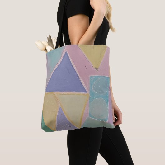 Serene Abstracts: Een Pasteldroom Tote Bag (Dichtbij)