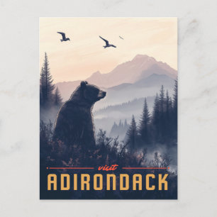 Serene Adirondack Beer: een Vintage Briefkaart