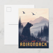 Serene Adirondack Beer: een Vintage Briefkaart (Voorkant / Achterkant)