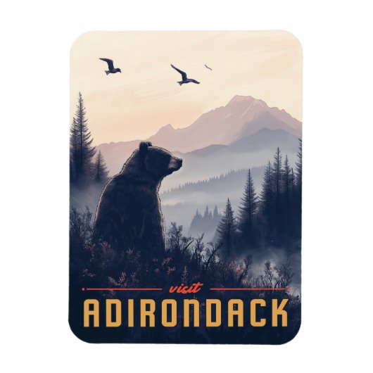 Serene Adirondack Beer: een Vintage Magneet (Verticaal)