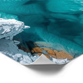 Serene Aerial Uitzicht van Ice Lake Poster (Hoek)