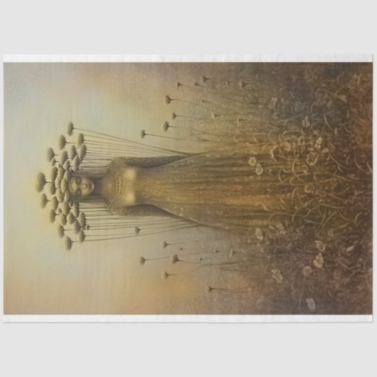 Serene Afbeelding Bloem Hoofdadres U6 Decoupage Tissuepapier (Voorkant)