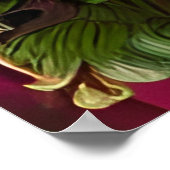 Serene Afro-Amerikaanse vrouw met bloemen Poster (Hoek)