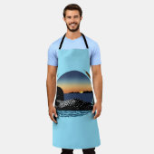 Serene Amerikaanse Ducker Zonsondergang Blauwe Wil Schort (Gedragen)
