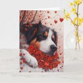 Serene Anatolische Herders Valentijnsdag Kaart (Gele Bloem)