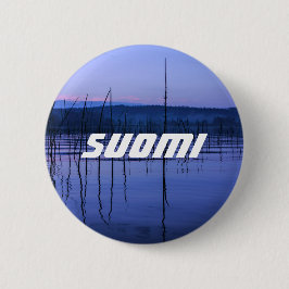 Serene and misty Lake Suomi badge Ronde Button 5,7 Cm