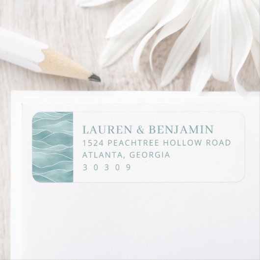 Serene Aqua Golf Etiket (Insitu)