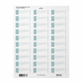 Serene Aqua Golf Etiket (Full Sheet)