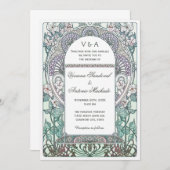 Serene Art Nouveau Wedding Invitations Kaart (Voorkant / Achterkant)