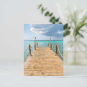 Serene Aruba Lange Houten Dock & Ocean Bliss Briefkaart (Staand voorkant)