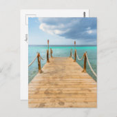Serene Aruba Lange Houten Dock & Ocean Bliss Briefkaart (Voorkant / Achterkant)