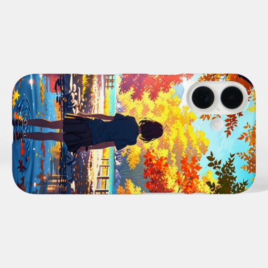 Serene Autumn Lake Case-Mate iPhone Case (Achterkant (horizontaal))