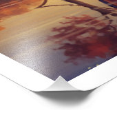 Serene Autumn Lake Wall Art – Natuur geïnspireerd Foto Afdruk (Hoek)