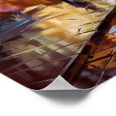 Serene Autumn Street - Painterly Town Art Poster (Hoek)