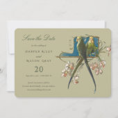 Serene Aviary 'Save the Date' bruiloft uitnodiging (Voorkant)