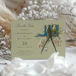 Serene Aviary 'Save the Date' bruiloft uitnodiging