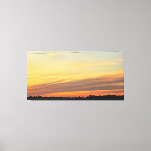 Serene Avondhemel Boven Velden Canvas Afdruk (Voorkant)