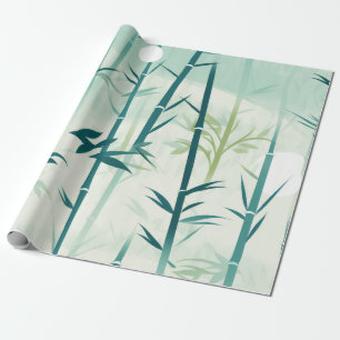 Serene Bamboe Bloesem Aziatisch  (5) Cadeaupapier