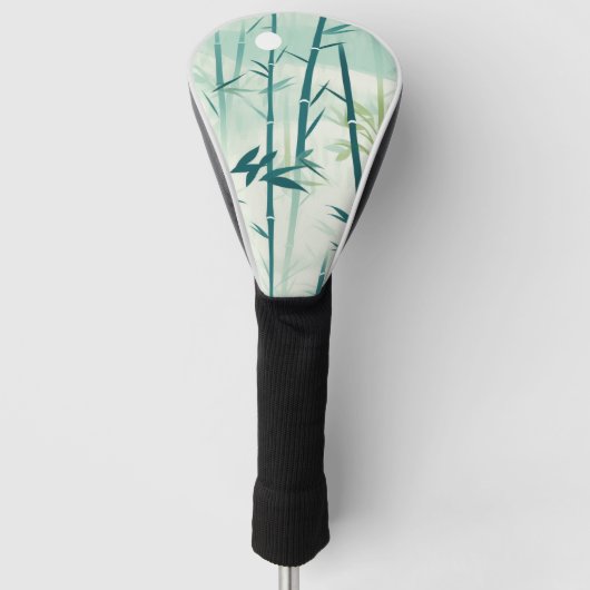 Serene Bamboe Bloesem Aziatisch  (5) Golfheadcover (Voorkant)