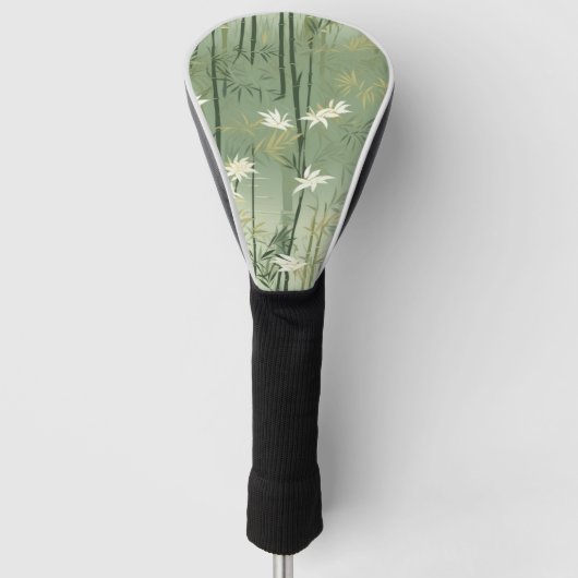 Serene Bamboe Bloesem Aziatisch (6) Golfheadcover (Voorkant)