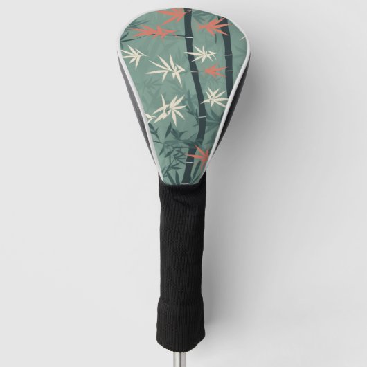 Serene Bamboe Bloesem Aziatisch (7) Golfheadcover (Voorkant)
