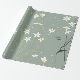 Serene Bamboe Bloesem Aziatisch (8) Cadeaupapier