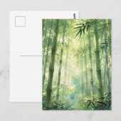 Serene Bamboe Bos Mistige Gloed Briefkaart (Voorkant / Achterkant)
