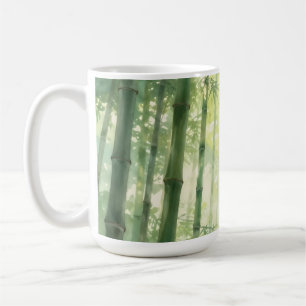 Serene Bamboe Bos Mistige Gloed Koffiemok