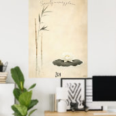 Serene Bamboe en Lotus Zen Kunstposter Poster (Thuiskantoor)
